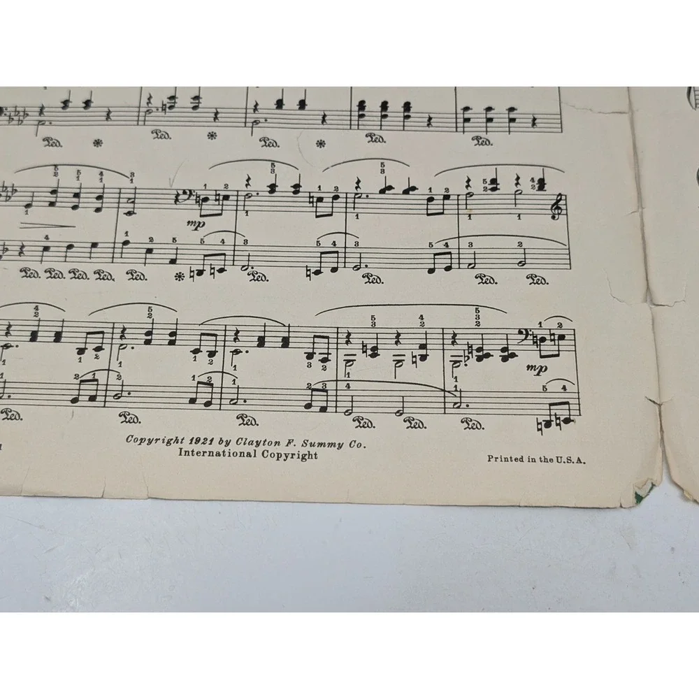 Vintage 1920s Sheet Music Campfire March N. Louise Wright Scout Military Antique